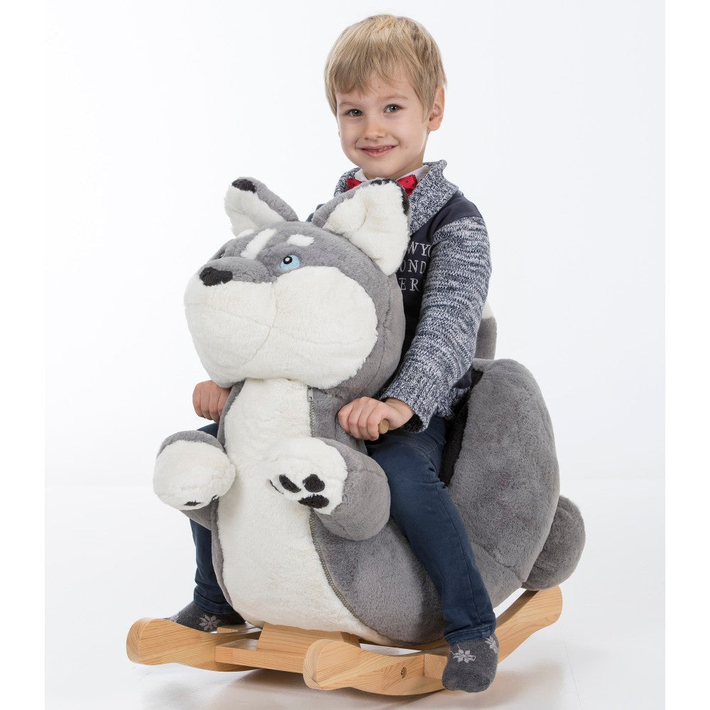 Gerardo's Toys Little Rockers - Plush Wolf Rocking Toy