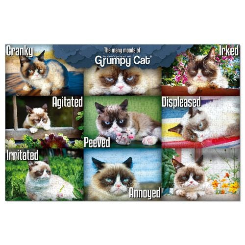 GC Grumpy Cat Humorous Collage Jigsaw Puzzle - 1000 pc