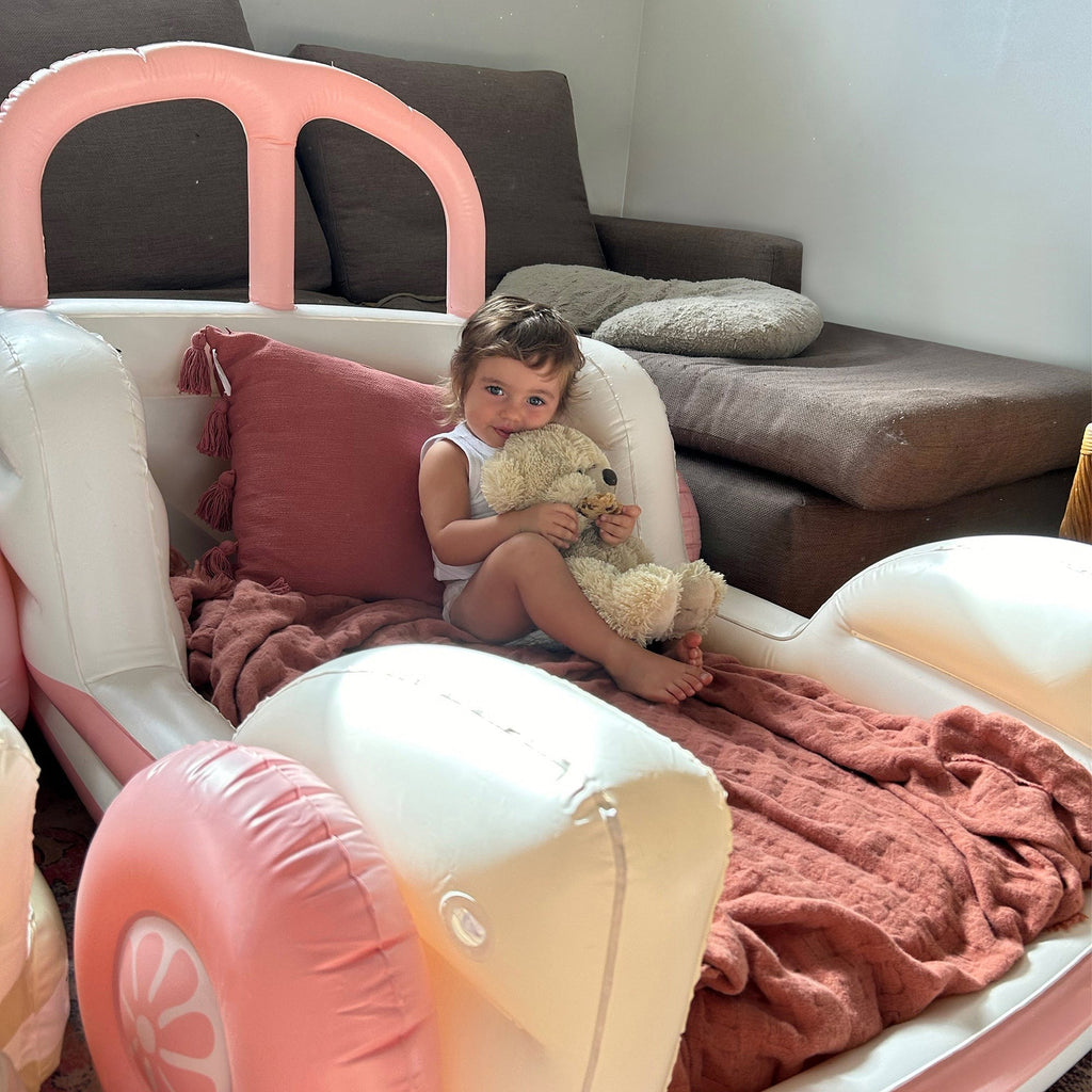 Sunnylife Kids Candy Pink Summer Van Inflatable Sleepover Bed