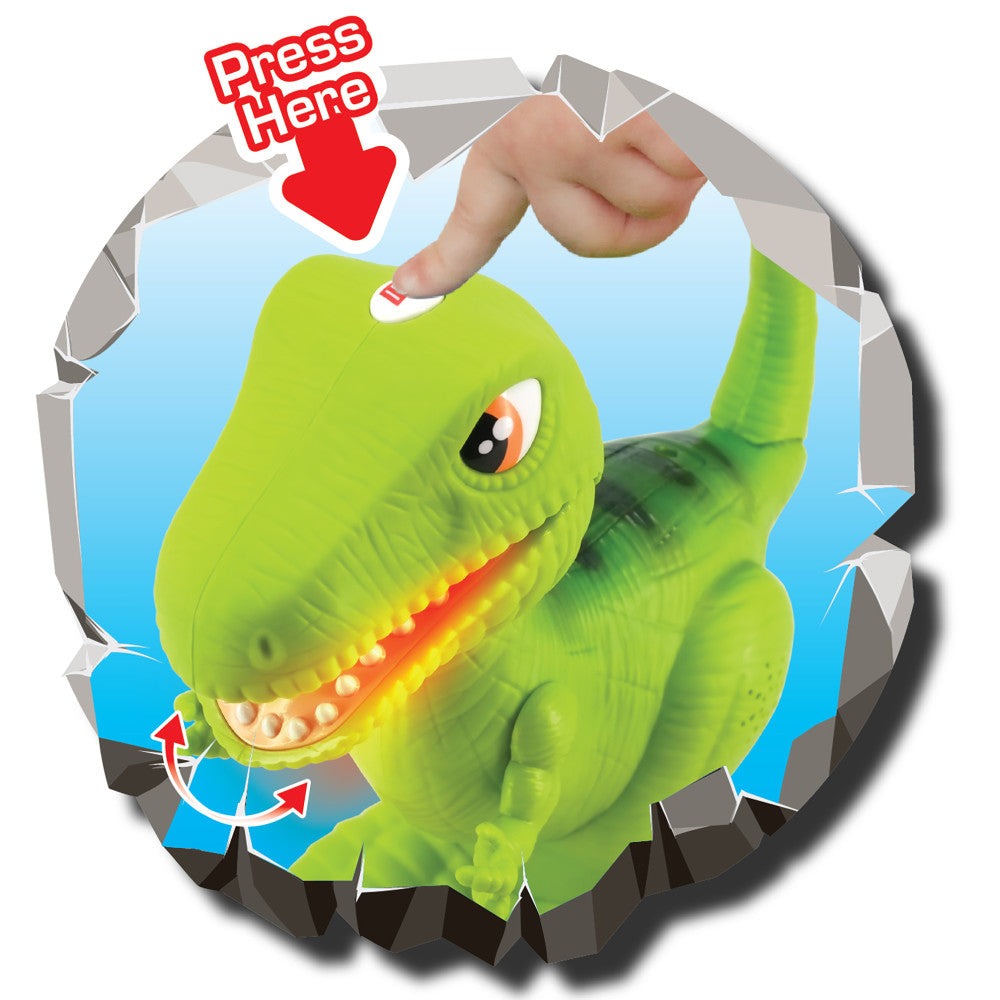 Kiddieland Light N' Sound Roar N' Go T-Rex Dinosaur Toy