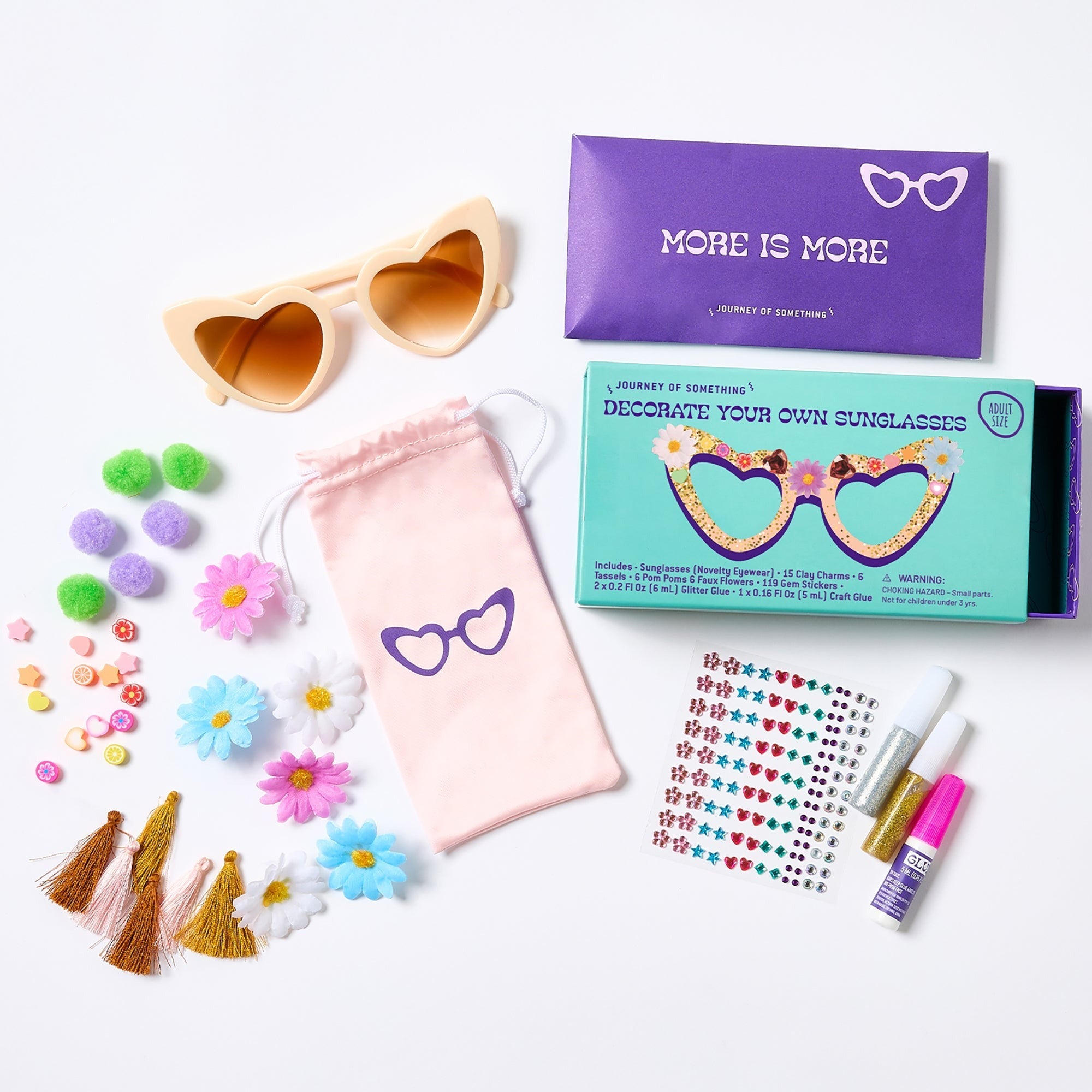 Journey Of Something Decorate Your Own Heart Sunglasses Craft Kit