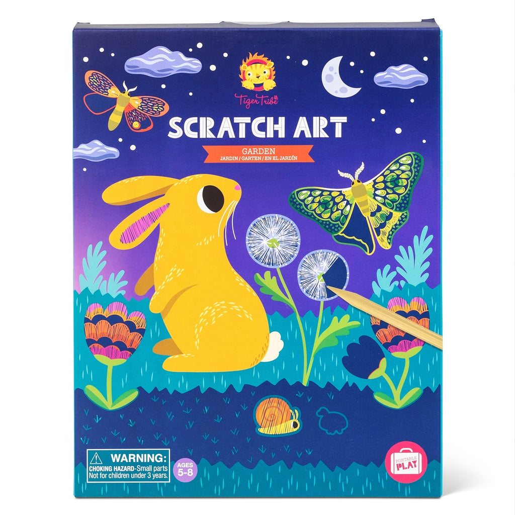 Tiger Tribe Scratch Art Garden Set - Vibrant Color Reveal, 8 Designs