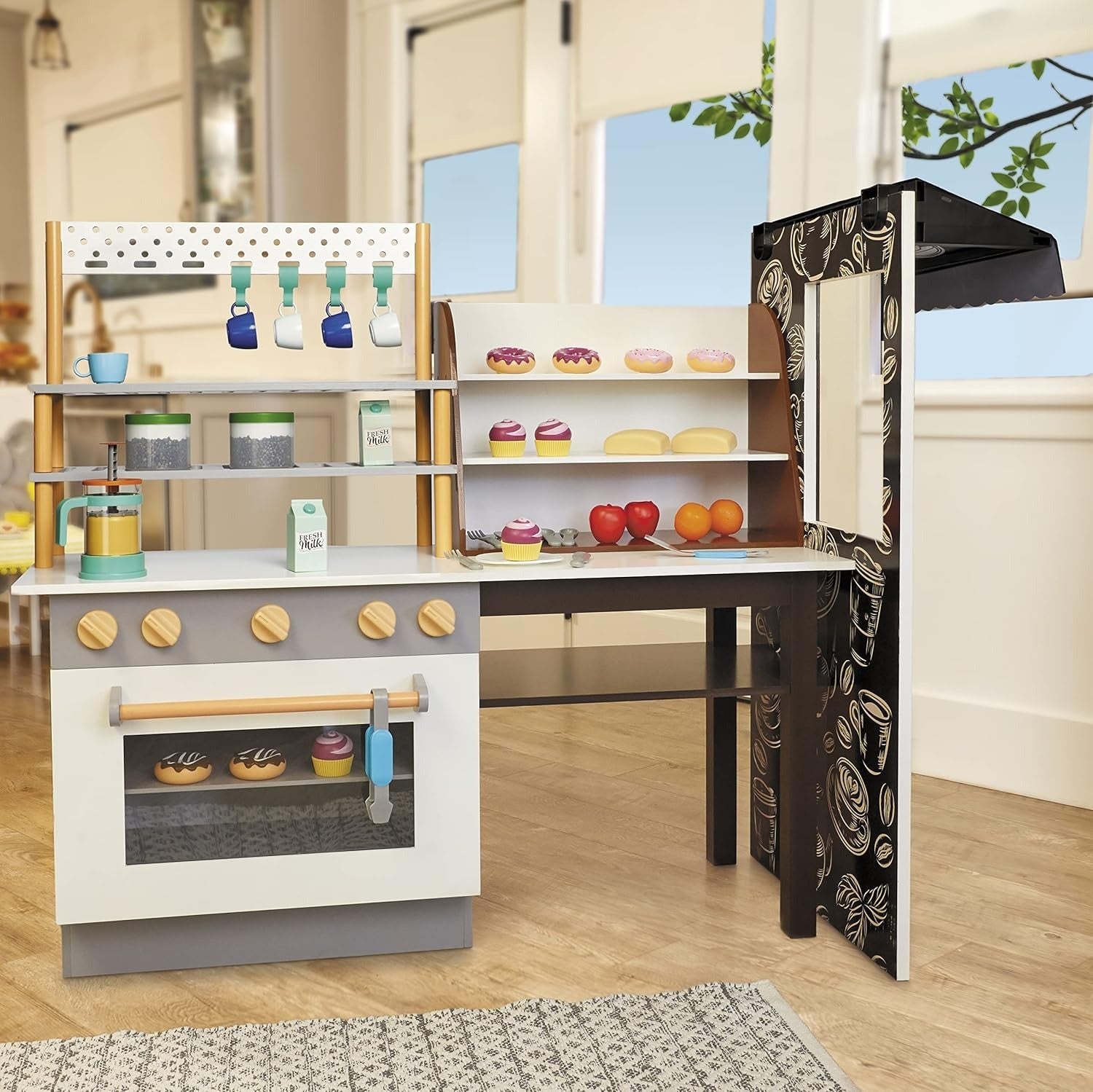 Little Tikes Café & Bakery Dual-Sided Play Kitchen with Realistic Lights and Sounds