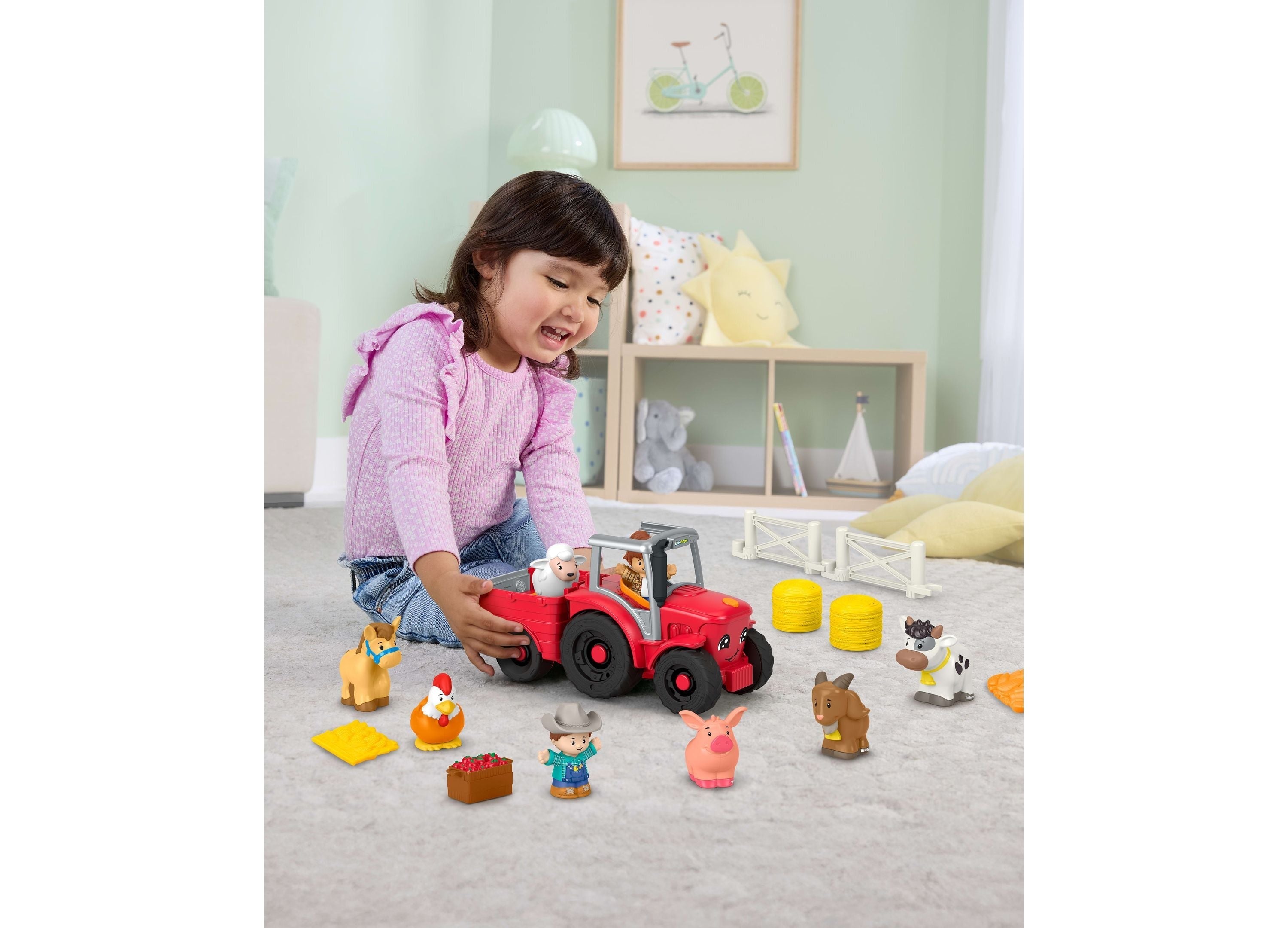 Fisher-Price Little People Caring Fun Animal Tractor Playset Ages 1+