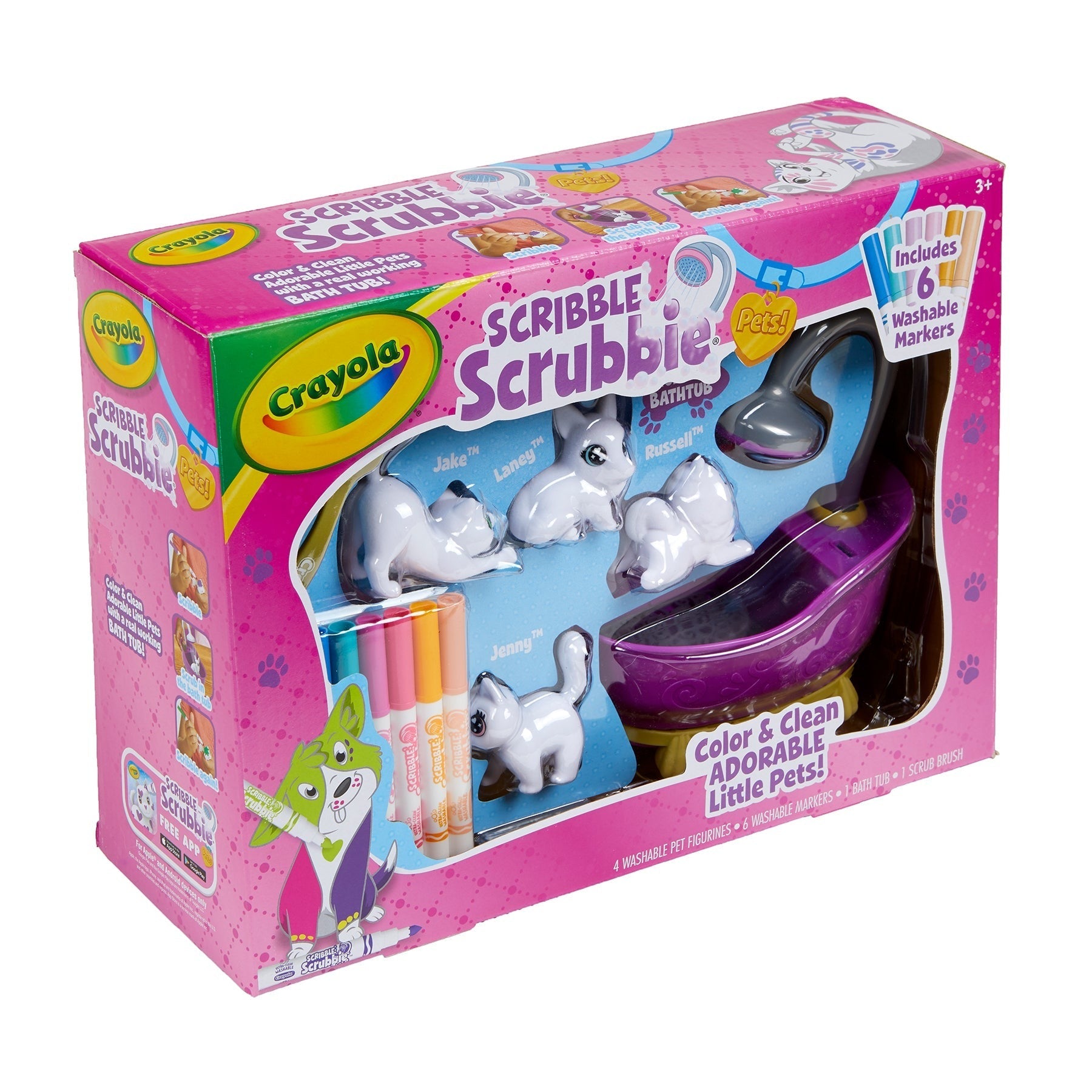 Crayola Scribble Scrubbie Pets! Color & Wash Playset