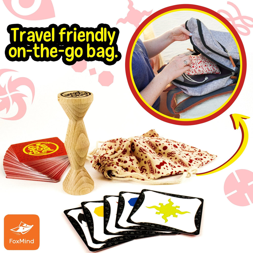 Foxmind Jungle Speed Eco Edition Card Game With Wooden Totem, 2-10 Players
