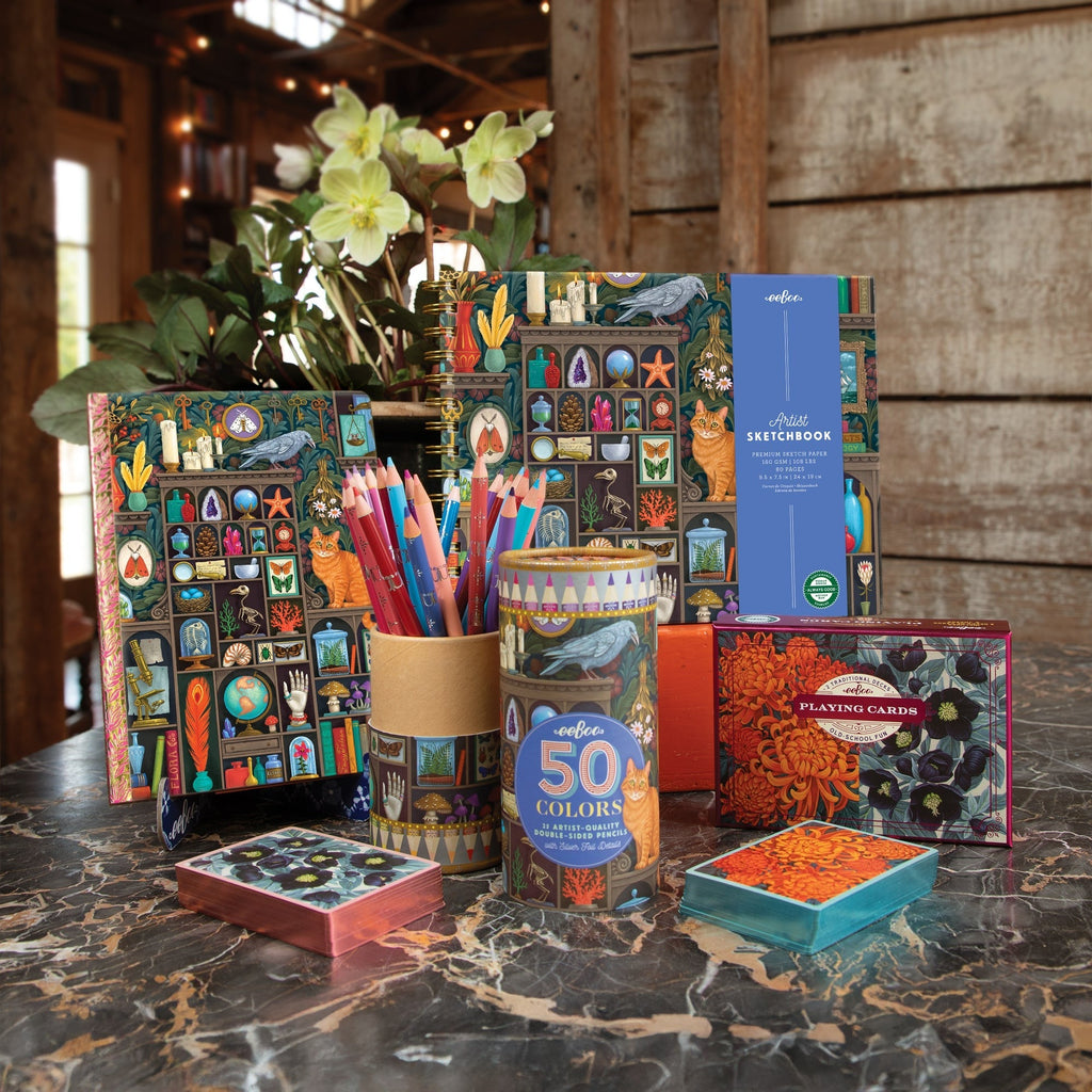 eeBoo Piece & Love Alchemist’s Cabinet Double-Sided Colored Pencils - 25pc, 50 Colors
