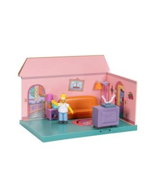 JAKKS Pacific The Simpsons House 2.5'' Scale Living Room Diorama with Homer Simpson
