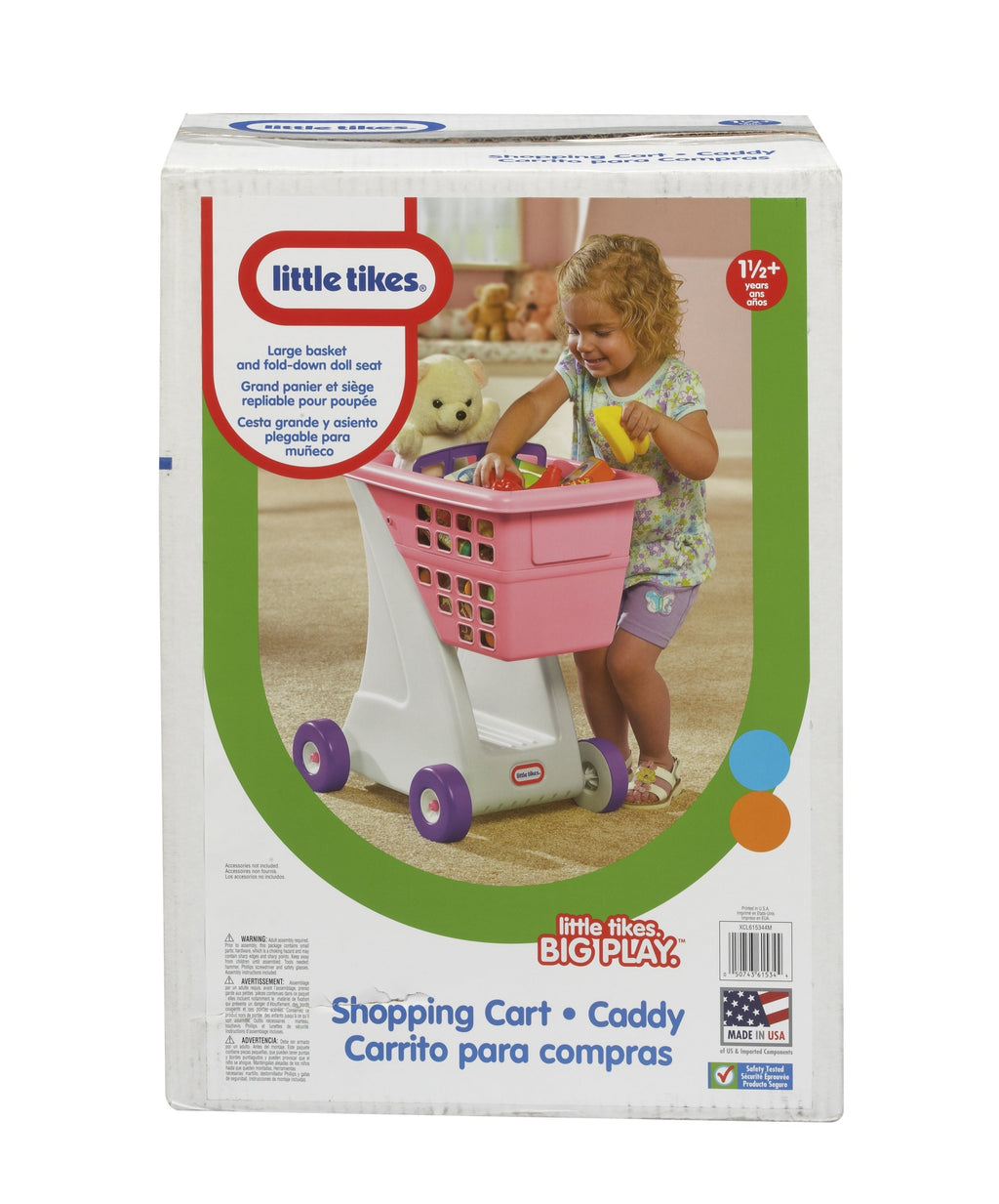 Little Tikes Pink Toddler Shopping Cart - Imaginative Playset