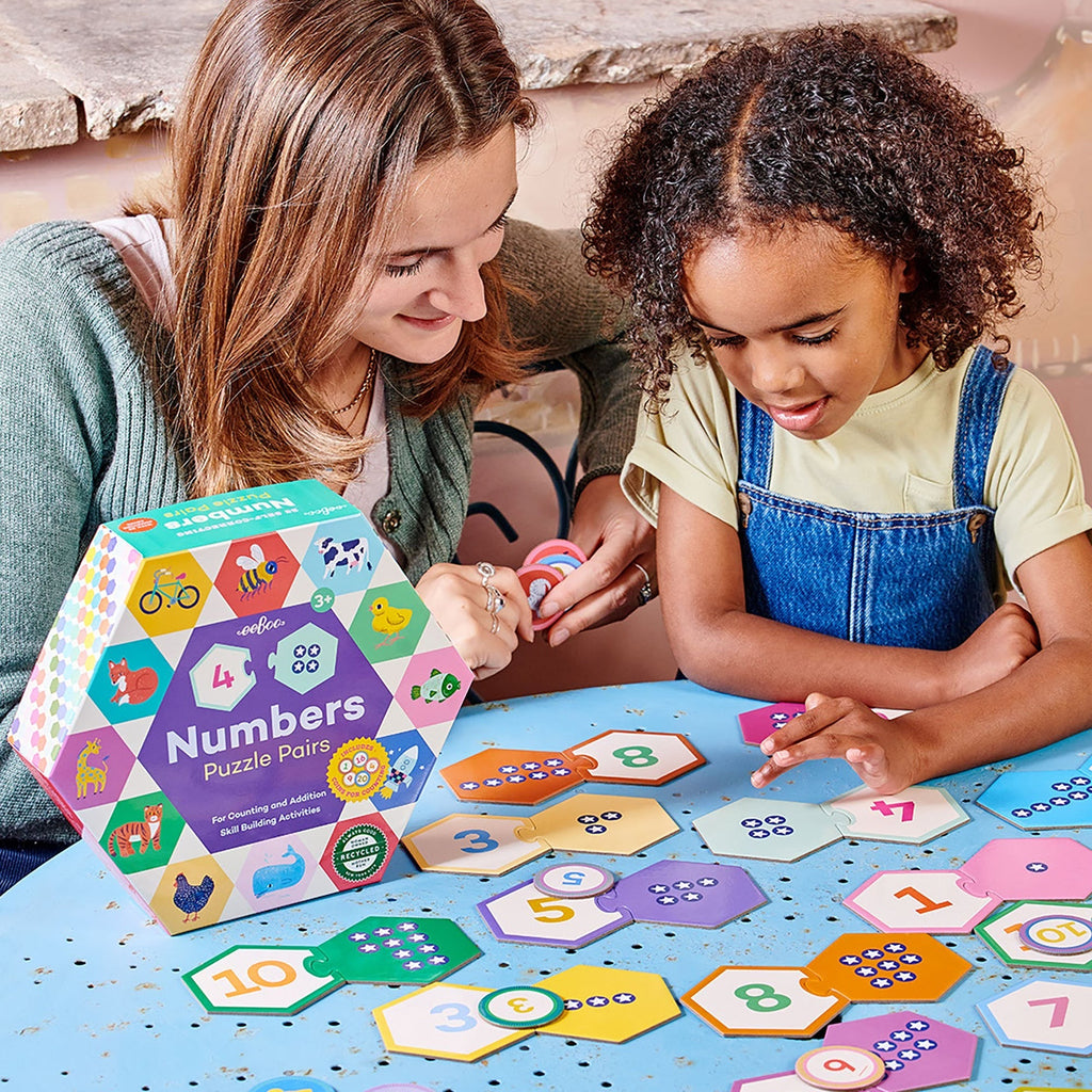Hexagon Puzzle Pairs: Numbers - 25 pc