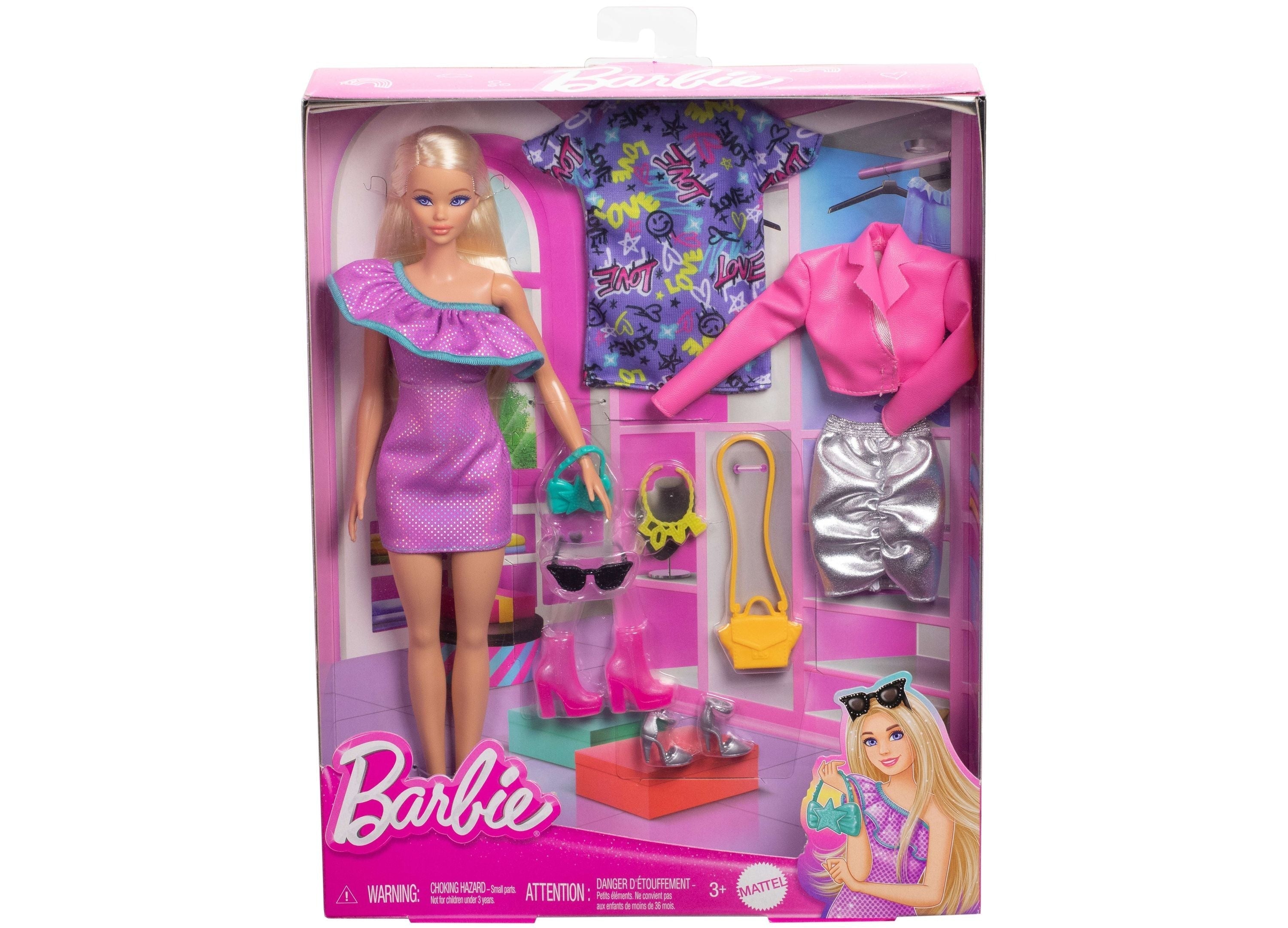 Barbie Glam Party Fashion Doll with Mix-and-Match Outfits