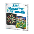 Reversible Magnetic Dartboard with 10 Darts, Dual-Sided Game Board