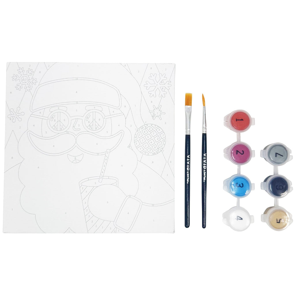 Vivid By Brea Reese Groovy Santa Acrylic Paint-By-Number Kit