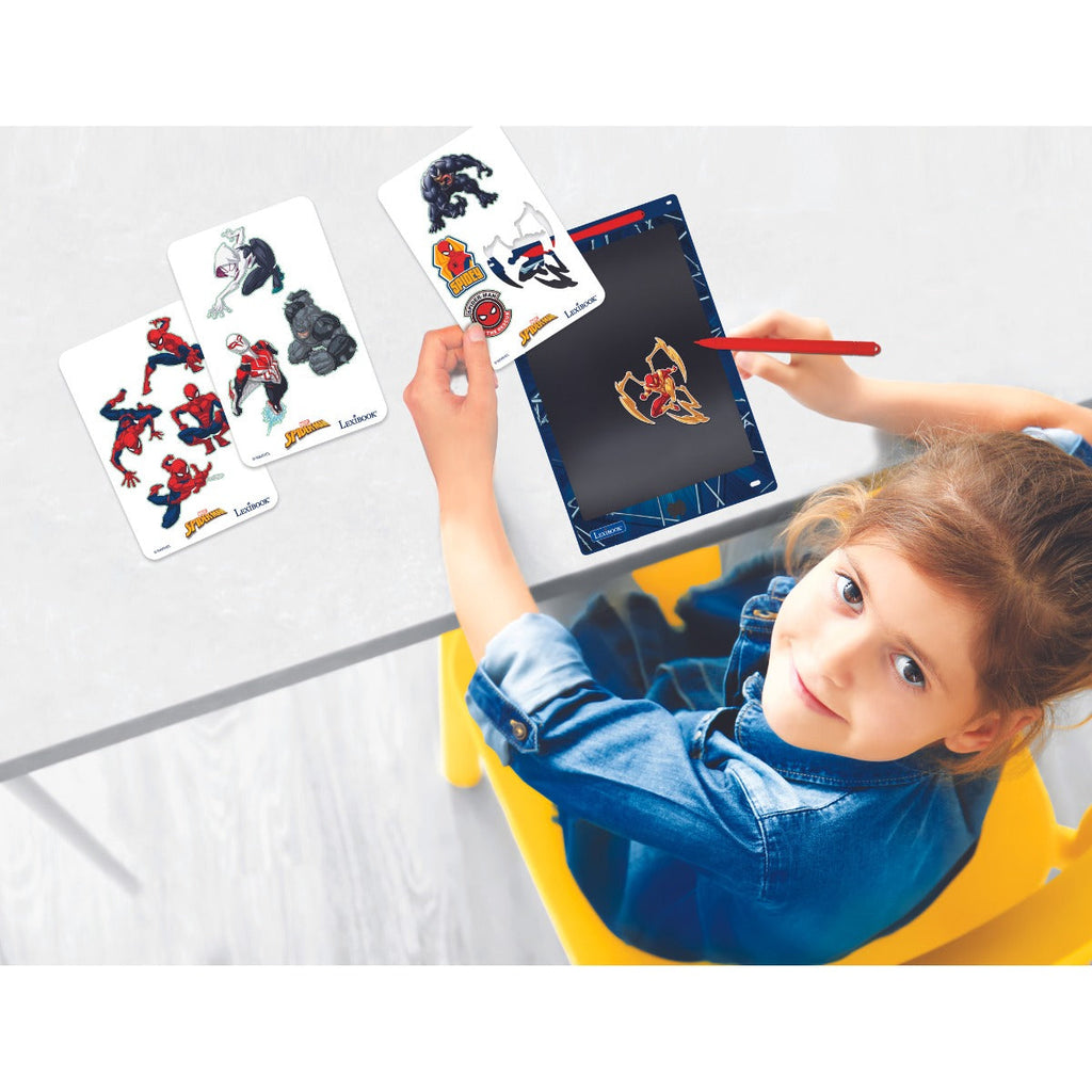SpiderMan 11’’ multicolor learning drawing E-ink tablet with stencils