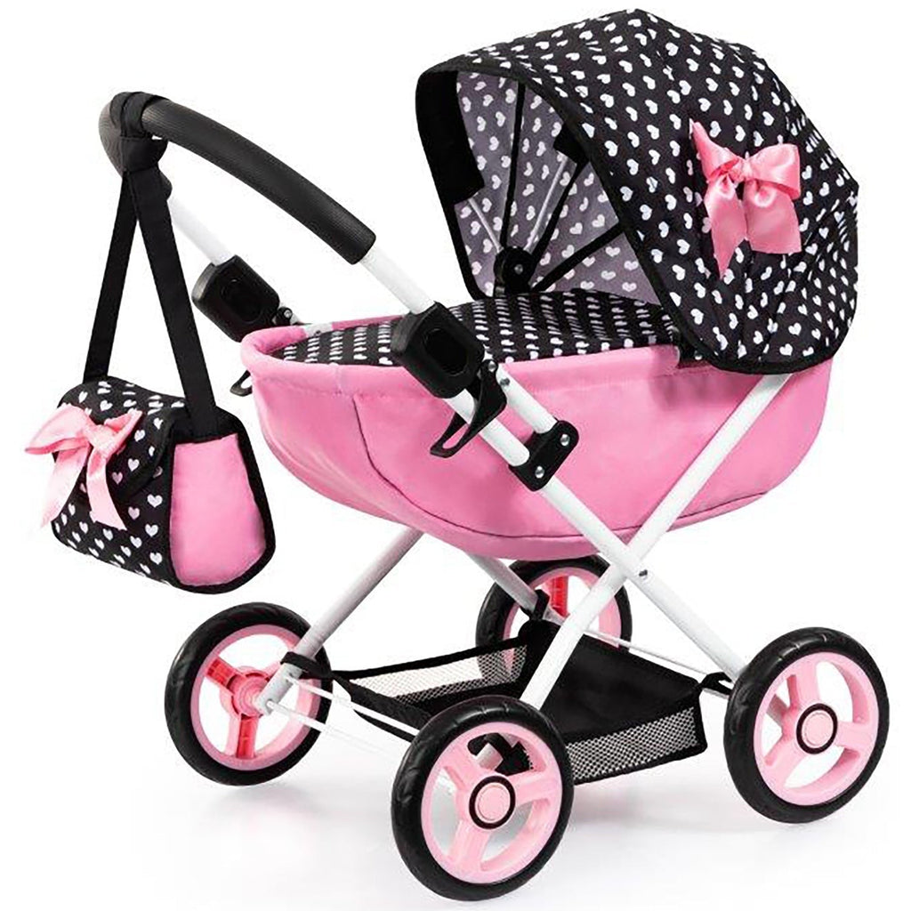 Bayer Design Cosy Doll Pram With Foldable Design And Accessories For Dolls Up To 20 Inches