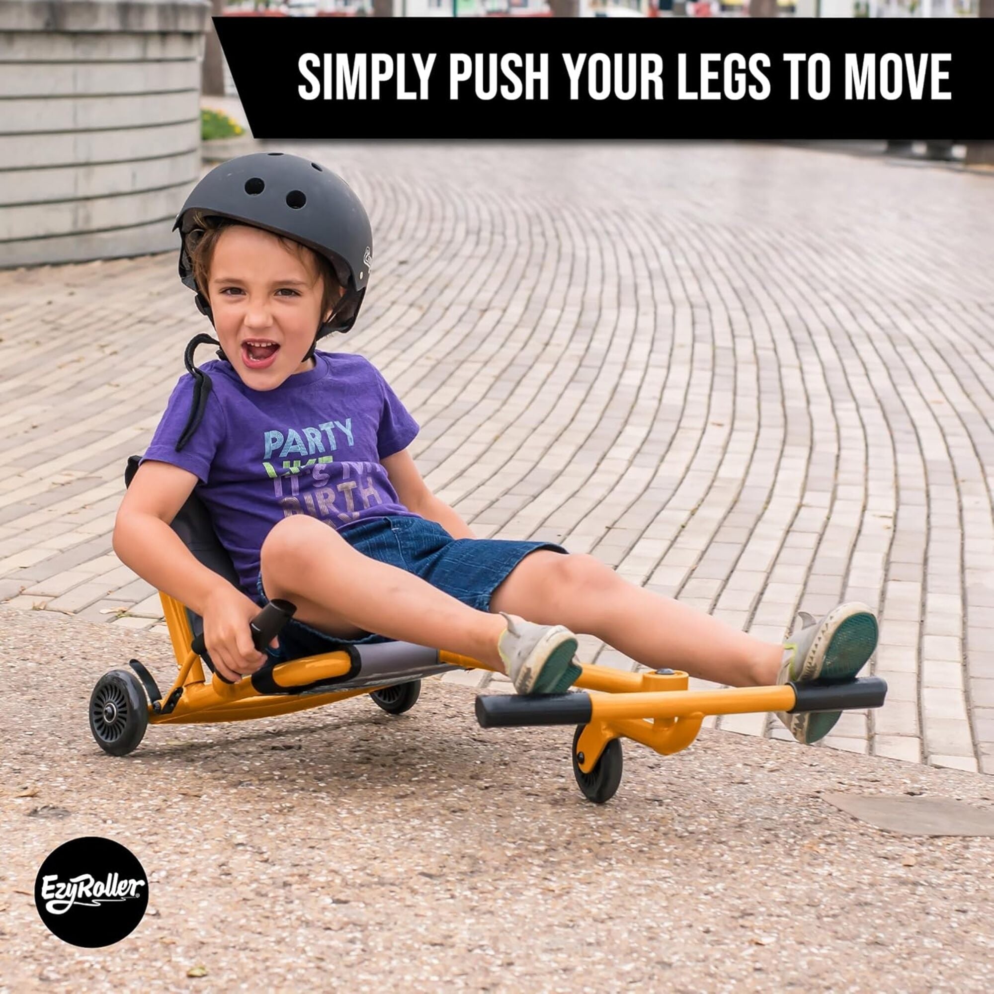 EzyRoller Classic Ride-On With Extendable Frame - GoMango Orange