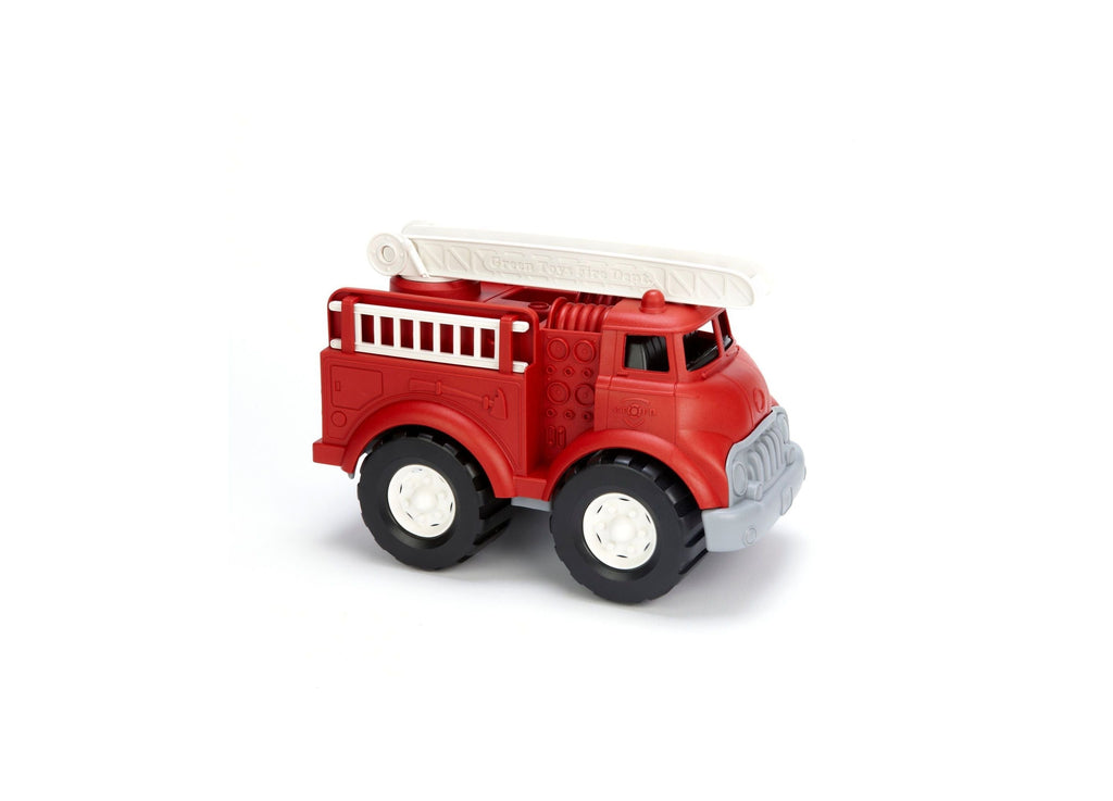 Green Toys Fire Truck With Rotating Ladder And Removable Side Ladders