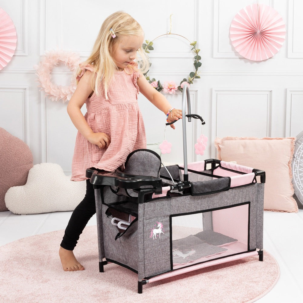 Bayer Design Fairy-Themed Multi-Bed Doll Playset - Grey & Pink