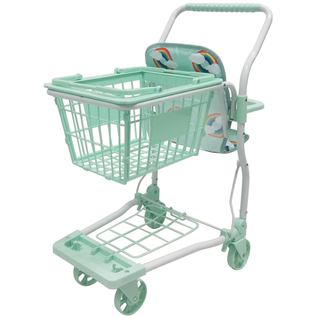 Roma Rupert Shopping Trolley With Removable Basket - Mint