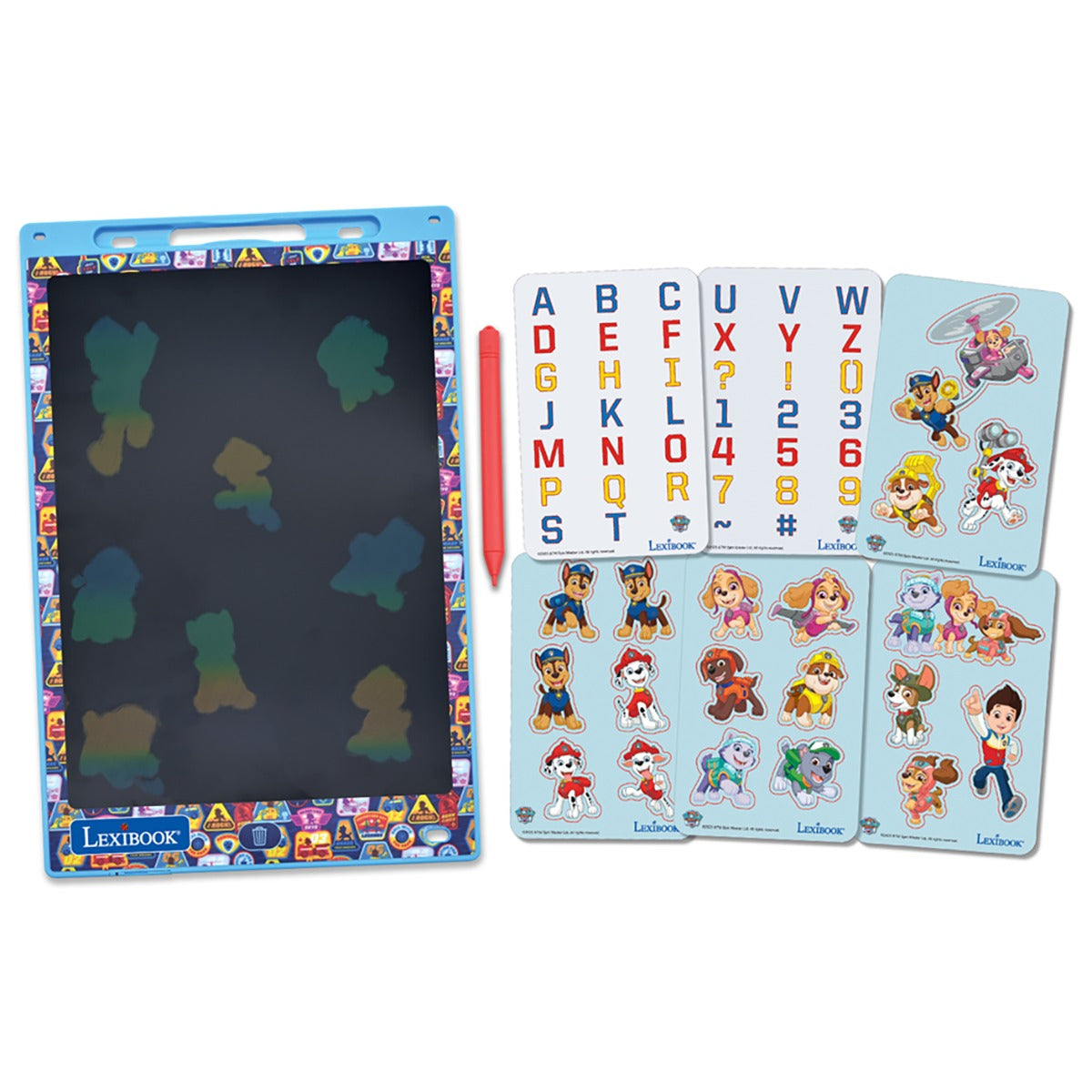 Paw Patrol 11’’ multicolor learning drawing E-ink tablet with stencils