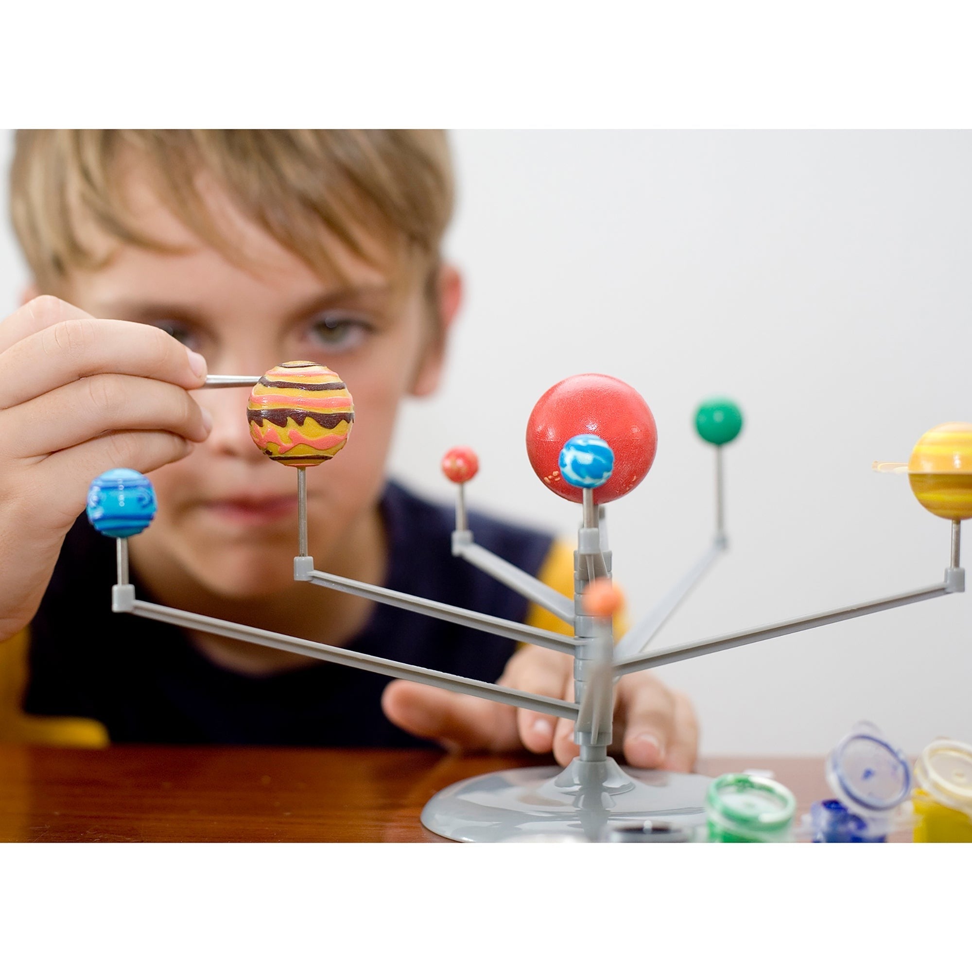 4M KidzLabs Solar System Planetarium Build And Paint Kit With Glow-In-The-Dark Feature