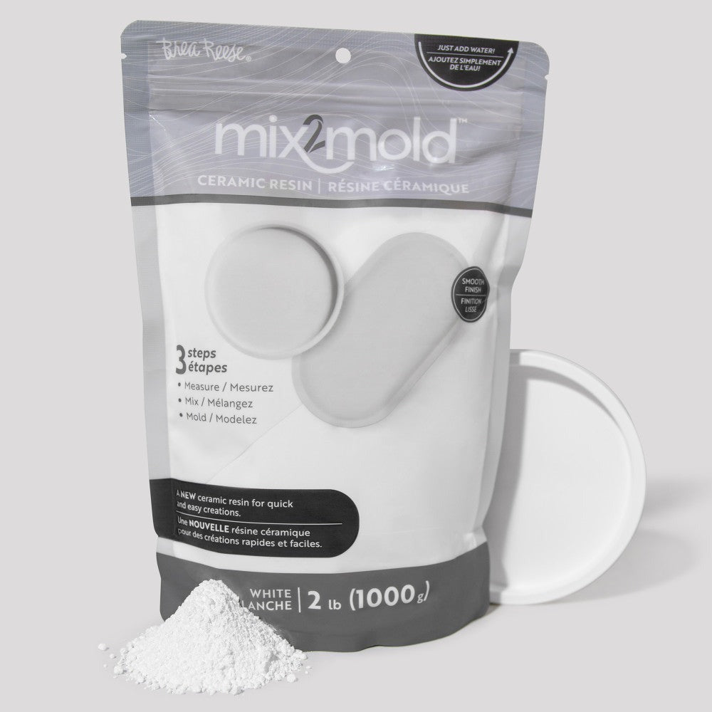 Brea Reese Mix2Mold Ceramic Resin - Craft Magic White Powder, 2lb