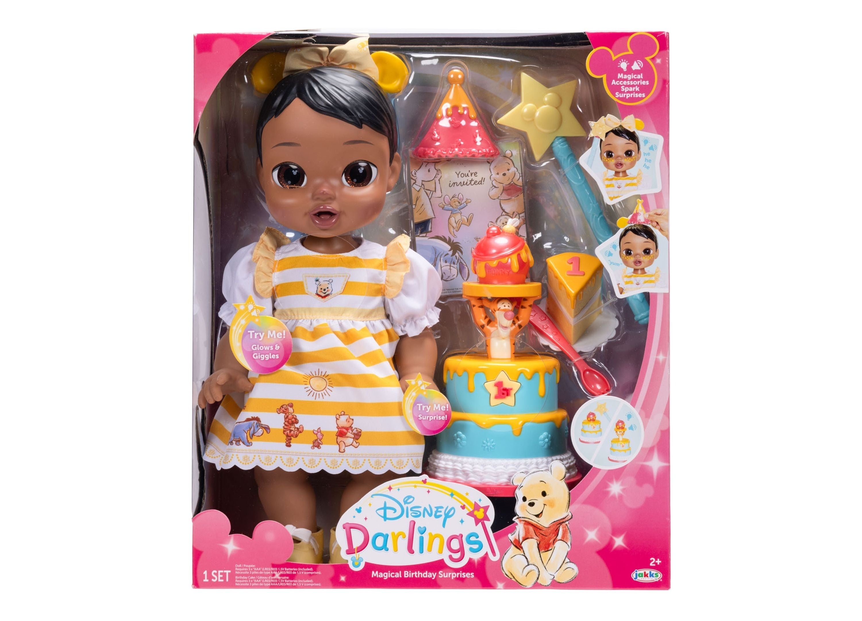 Disney Darlings Winnie The Pooh 13-Inch Interactive Birthday Baby Doll