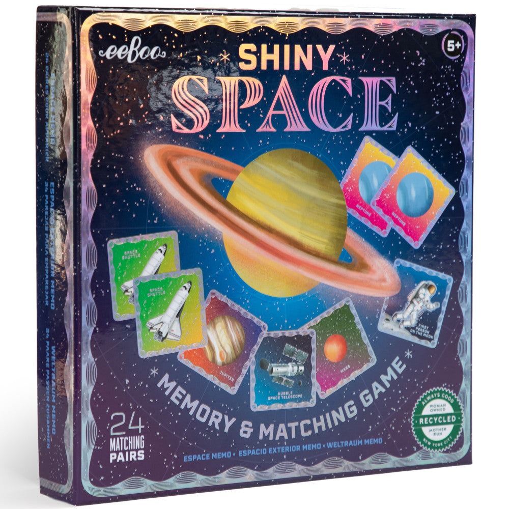 eeBoo Shiny Space Memory & Matching Game for Kids Ages 5+