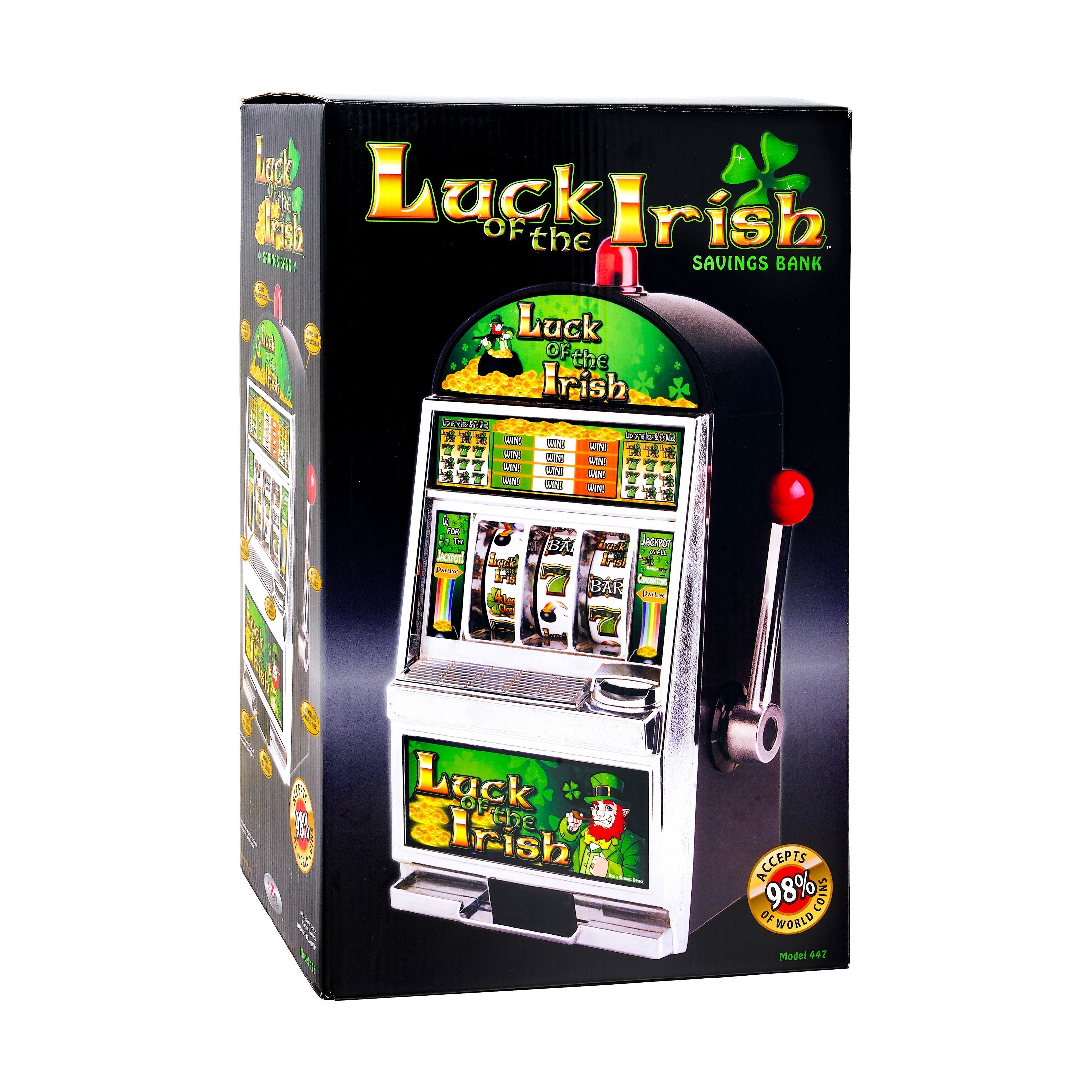 Luck of the Irish Slot Savings Bank - Whimsical Coin Collector