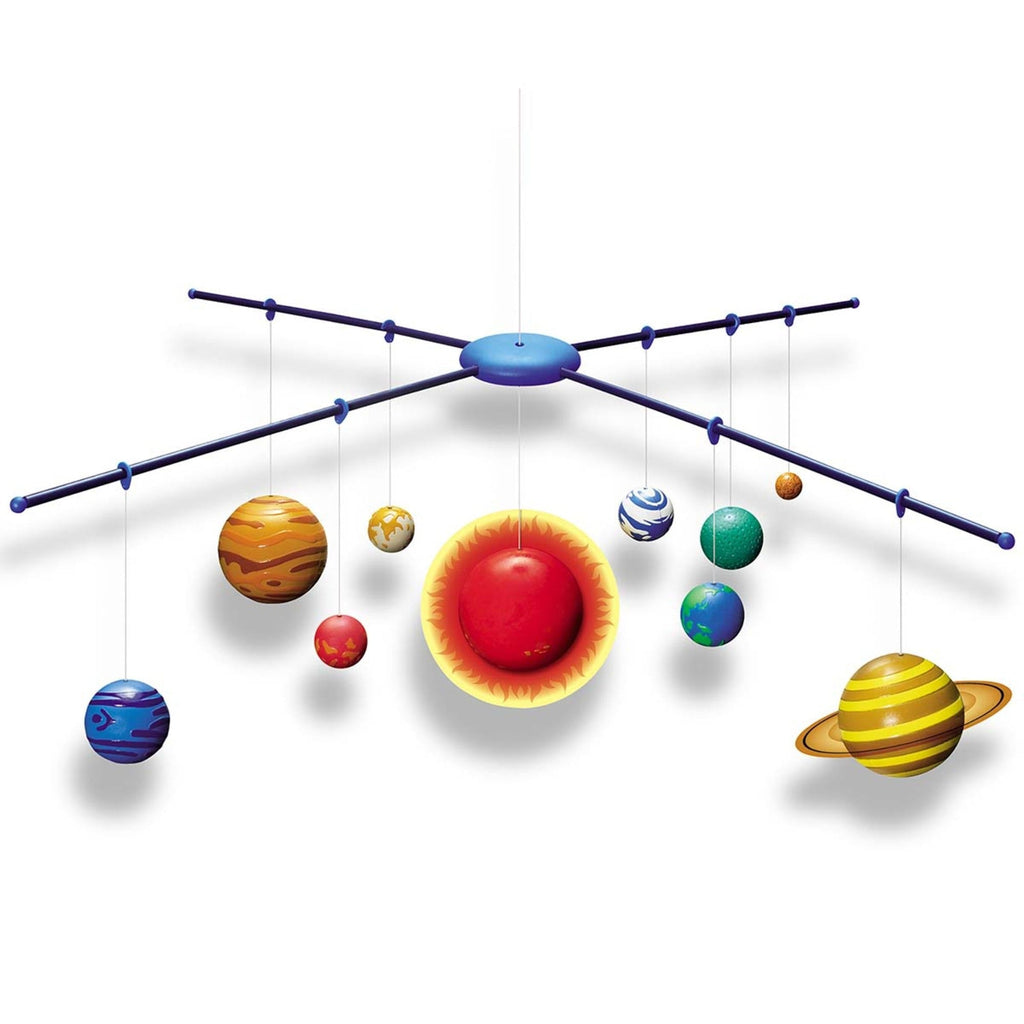 4M Solar System Model Making Kit - DIY Glow-in-the-Dark 3D Planet Mobile, STEM