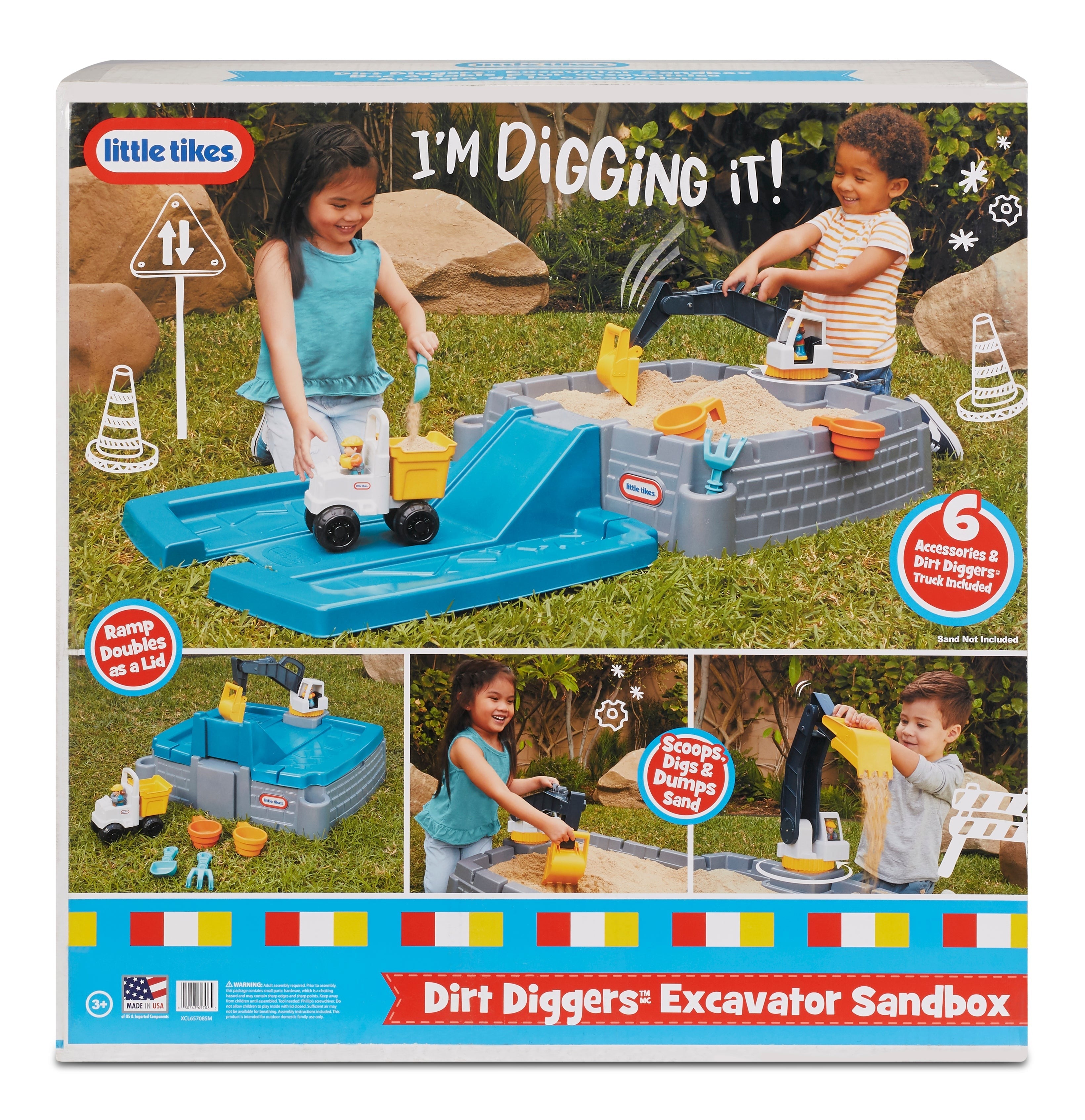 Little Tikes - Dirt Diggers Excavator Sandbox - Outdoor Play Series