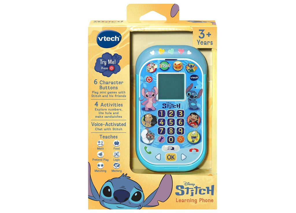 VTech Disney Stitch Learning Phone With Lights And Sounds