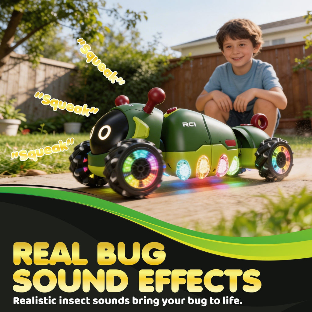Contixo RC1 Mech Stunt RC Caterpillar Car with 2.4GHz Remote, 360° Spins, LED & Mist Spray