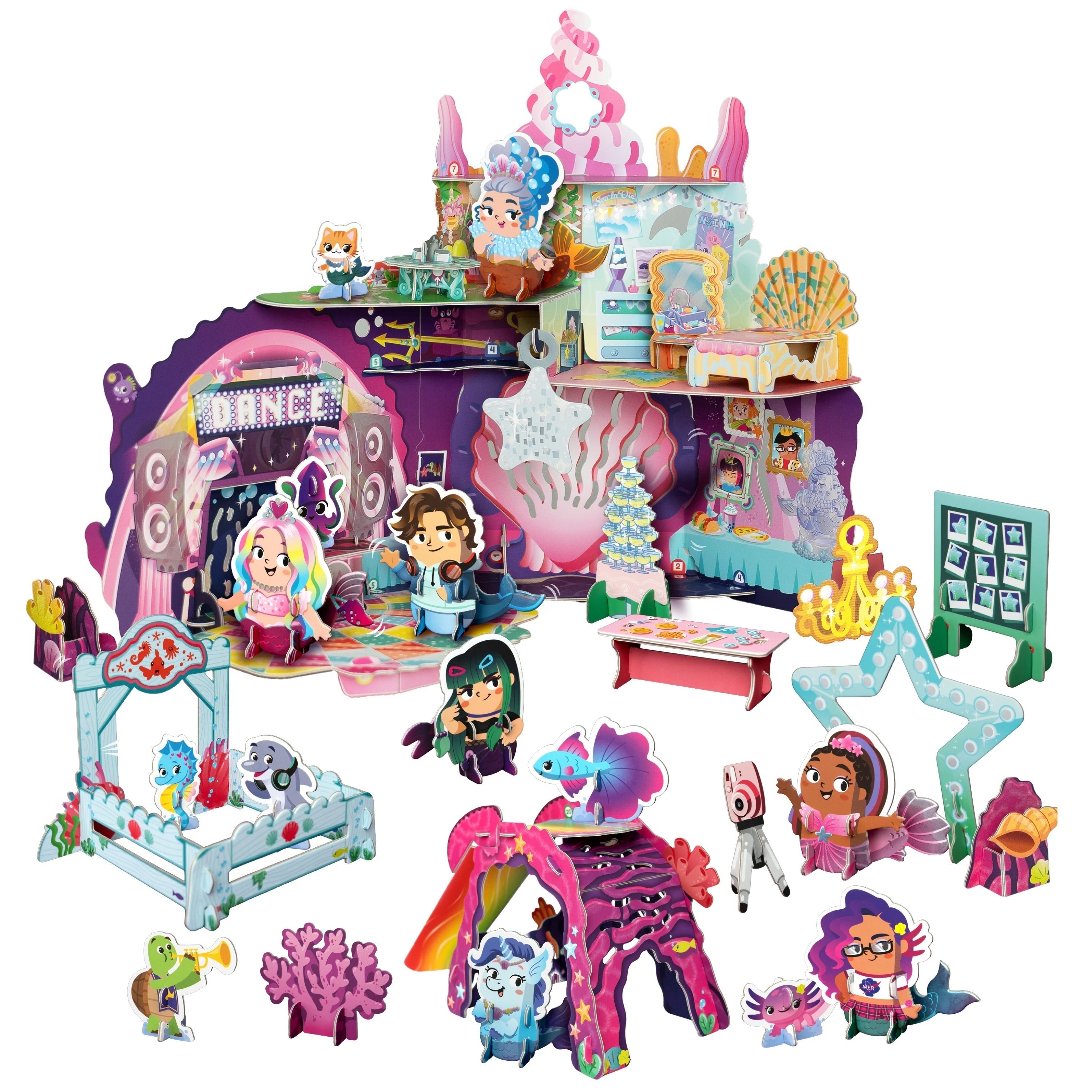 Coral Castle: Majestic Mermaids 17-Inch Buildable Playset With 8 Figures