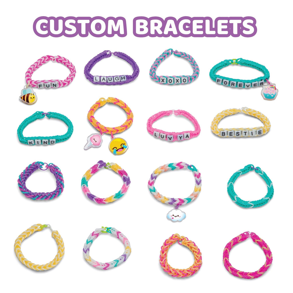 Rainbow Loom Forever Friends 3000-Piece Rubber Band Bracelet Kit With Charms And Alpha Beads