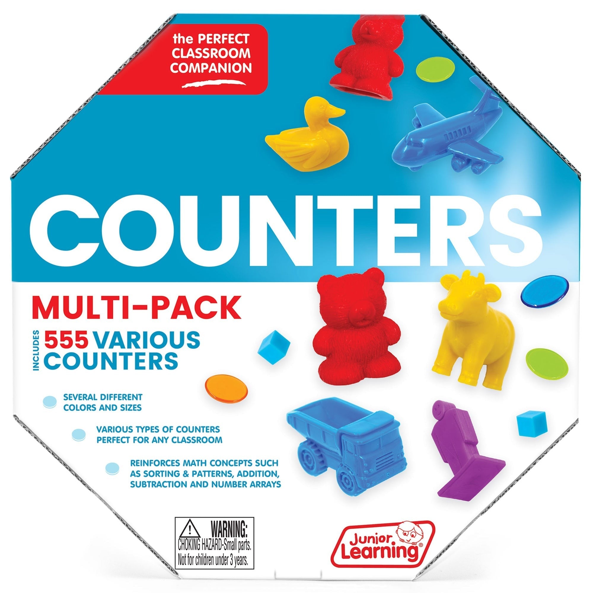 Junior Learning Counters Multi-Pack - 555 Piece Colorful Math & Learning Set