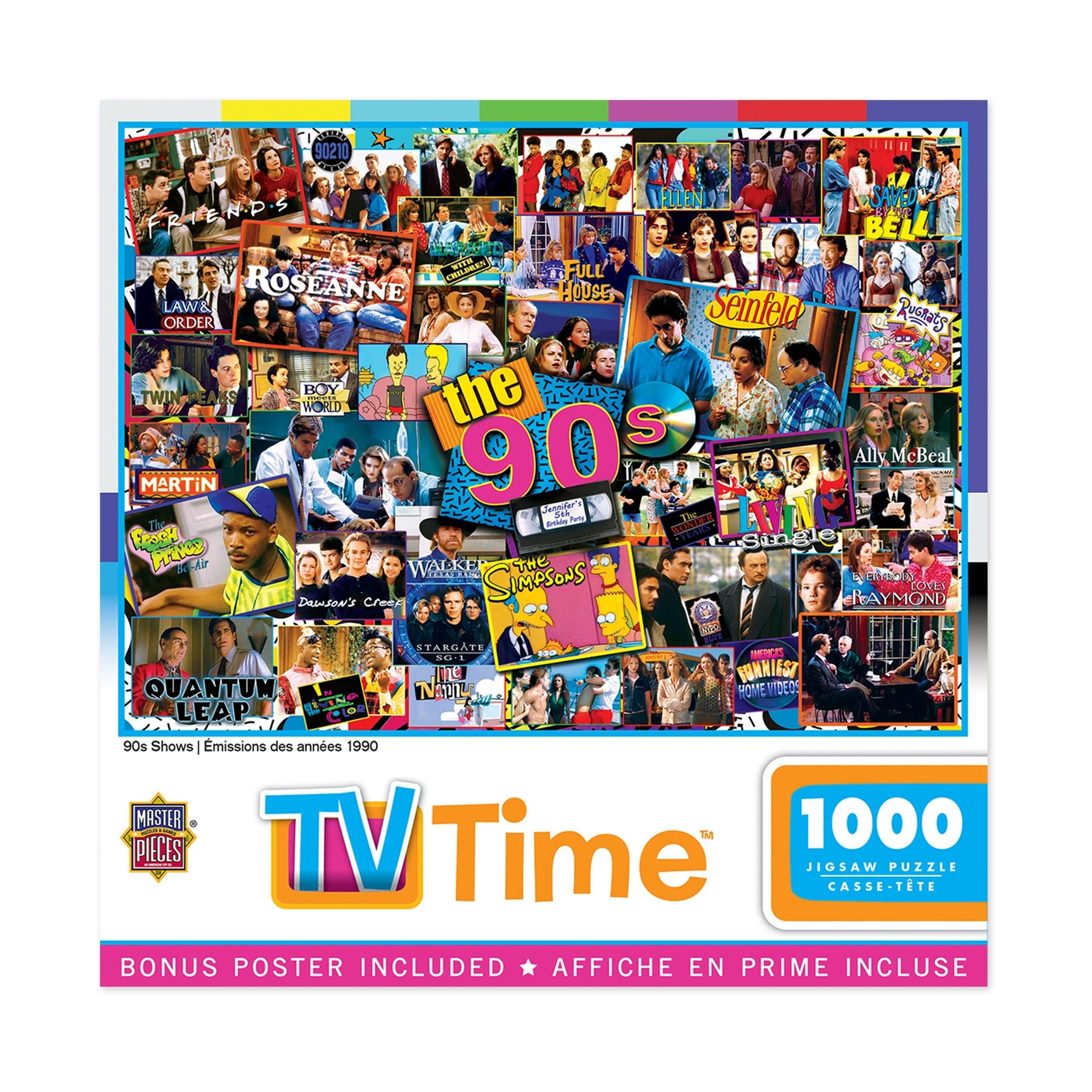 MasterPieces TV Time - 90s Shows Jigsaw Puzzle - 1000 pc