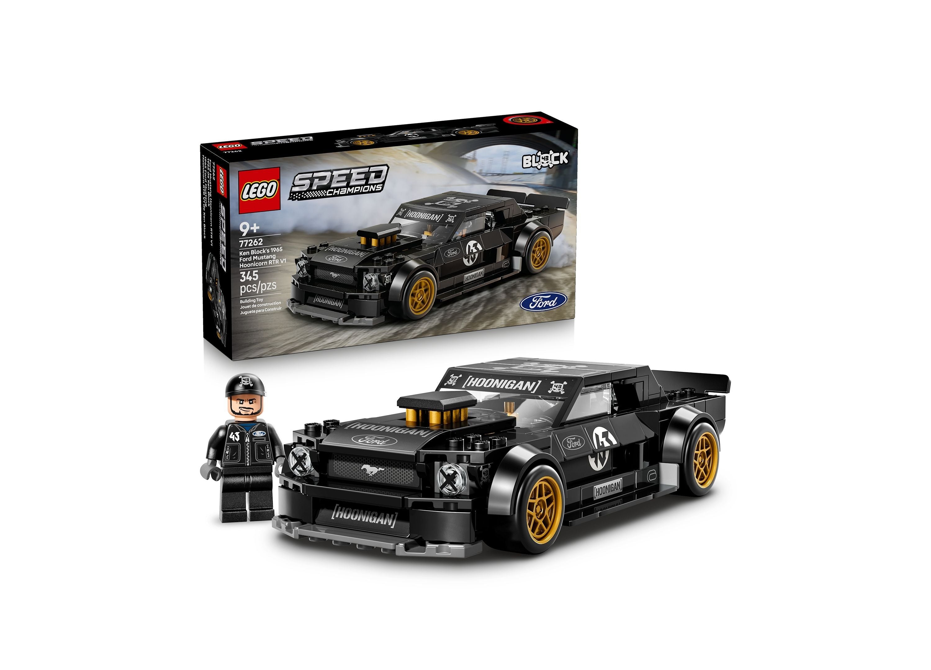 LEGO Speed Champions Ken Block's '65 Ford Mustang Hoonicorn V1 345-Piece Building Set