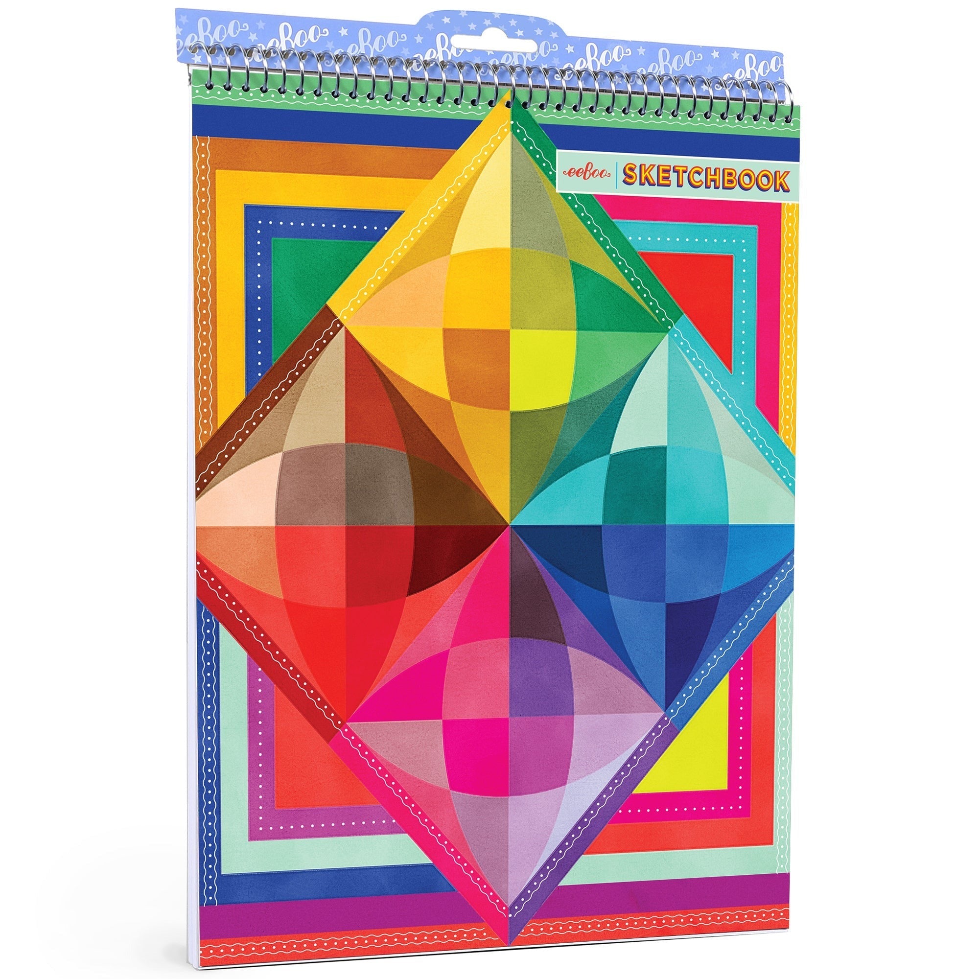 eeBoo Rainbow Colors Sketchbook - Spiral Bound Drawing Pad