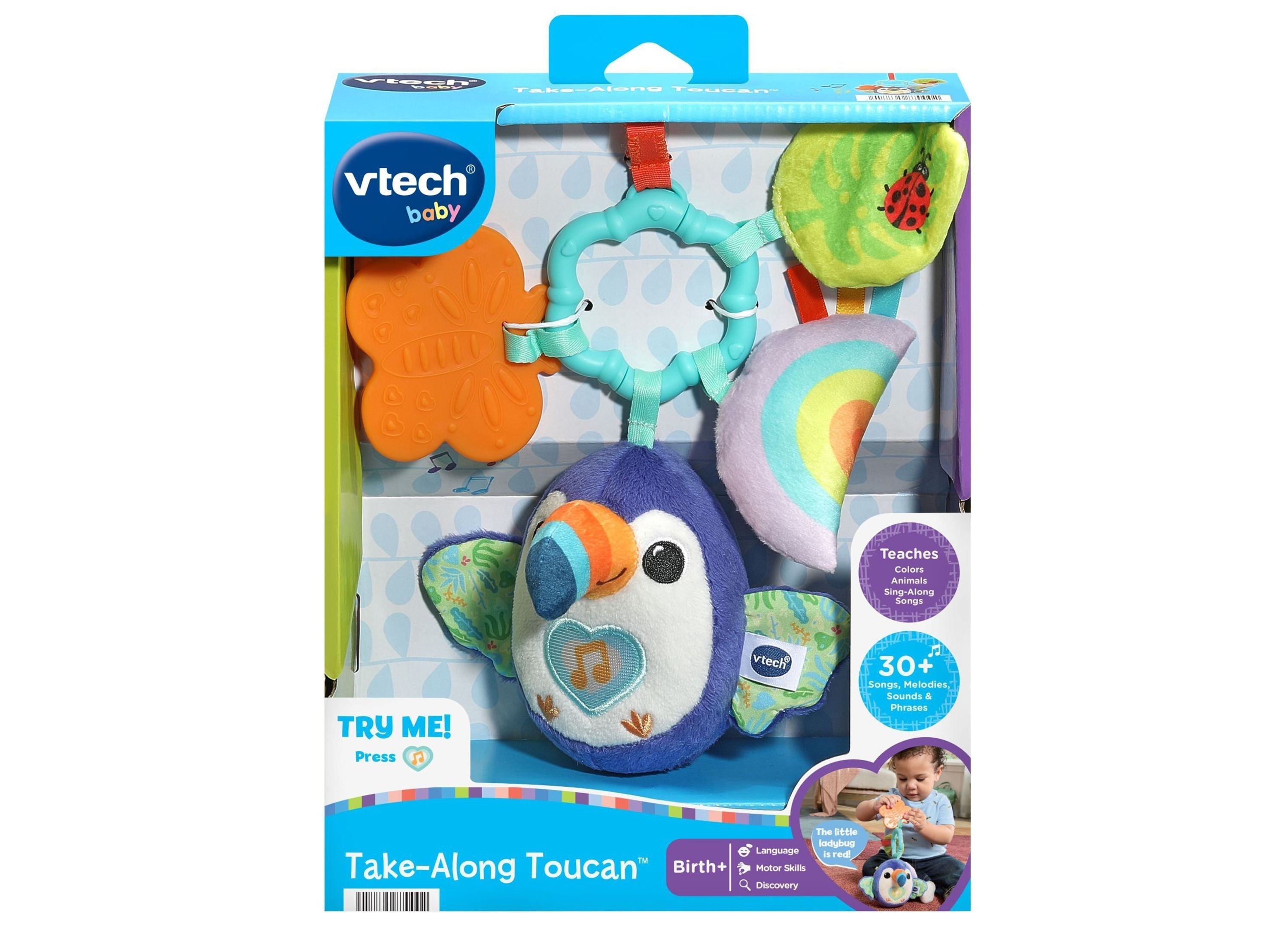 VTech Take-Along Toucan Light-Up Teether Hanging Plush Toy