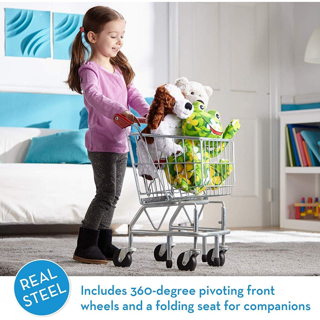 Melissa & Doug Deluxe Metal Shopping Cart Toy