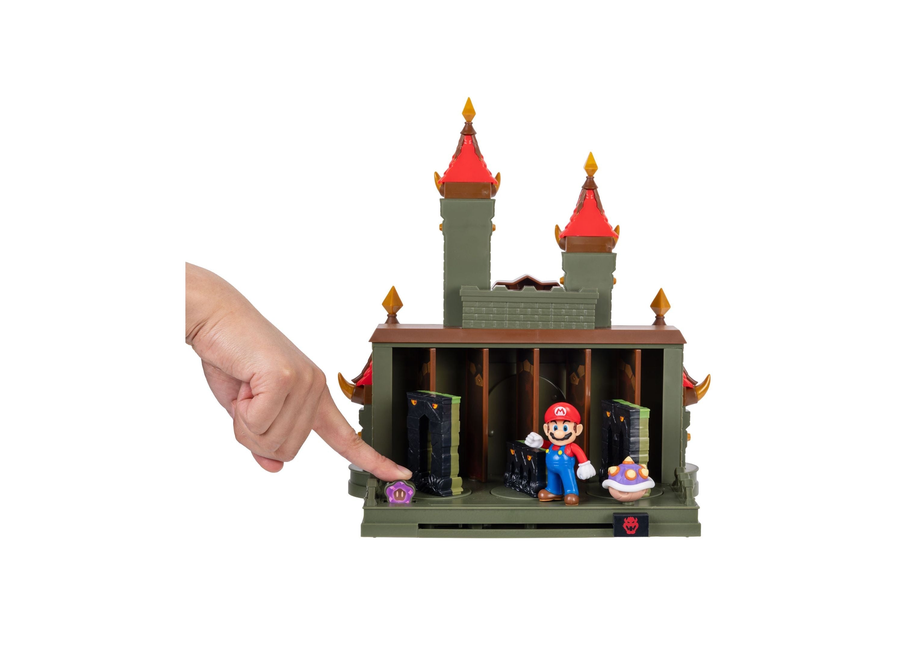 Super Mario Wonder Bowser Jr. Castle Battle Interactive Playset With Mario Figure