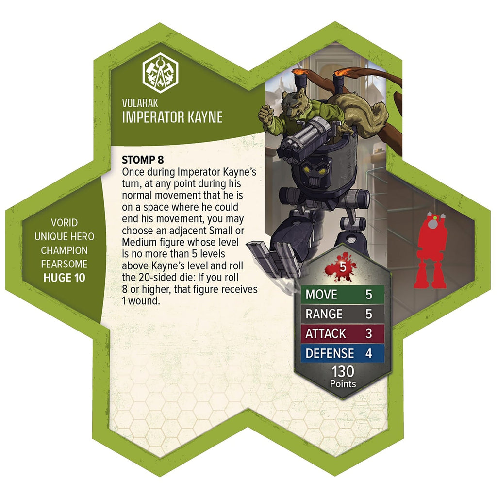 Heroscape Imperator Kayne Army Expansion - Assembled Unpainted Figure & Army Card