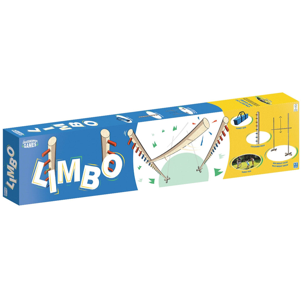 Grasshopper Games Limbo Wood Set Balance Game with Travel Bag for Family Play, Age 3+