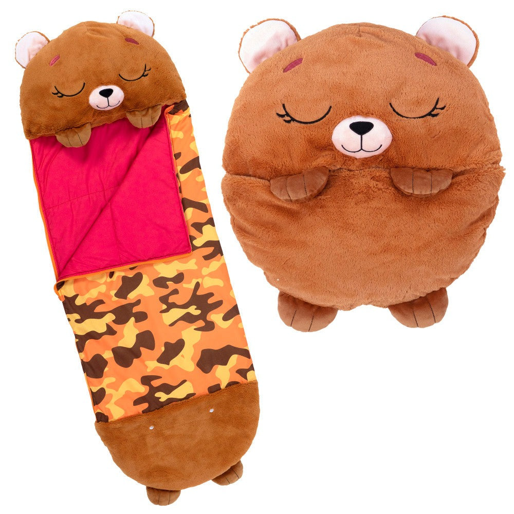 Happy Nappers Large Benny The Brown Bear Plush Sleepy Sack