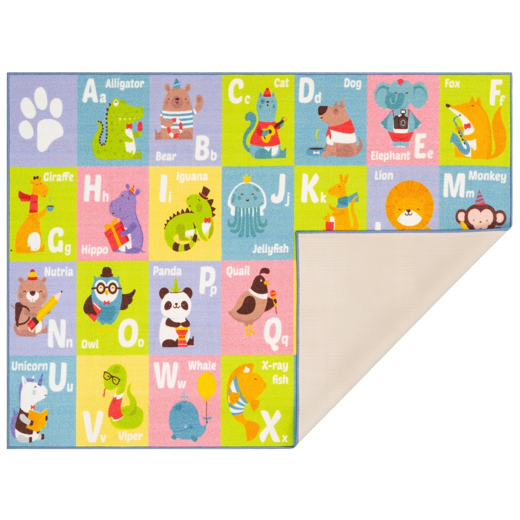 KC Cubs ABC Alphabet Animal Educational Rug 3x5 Foot Playmat