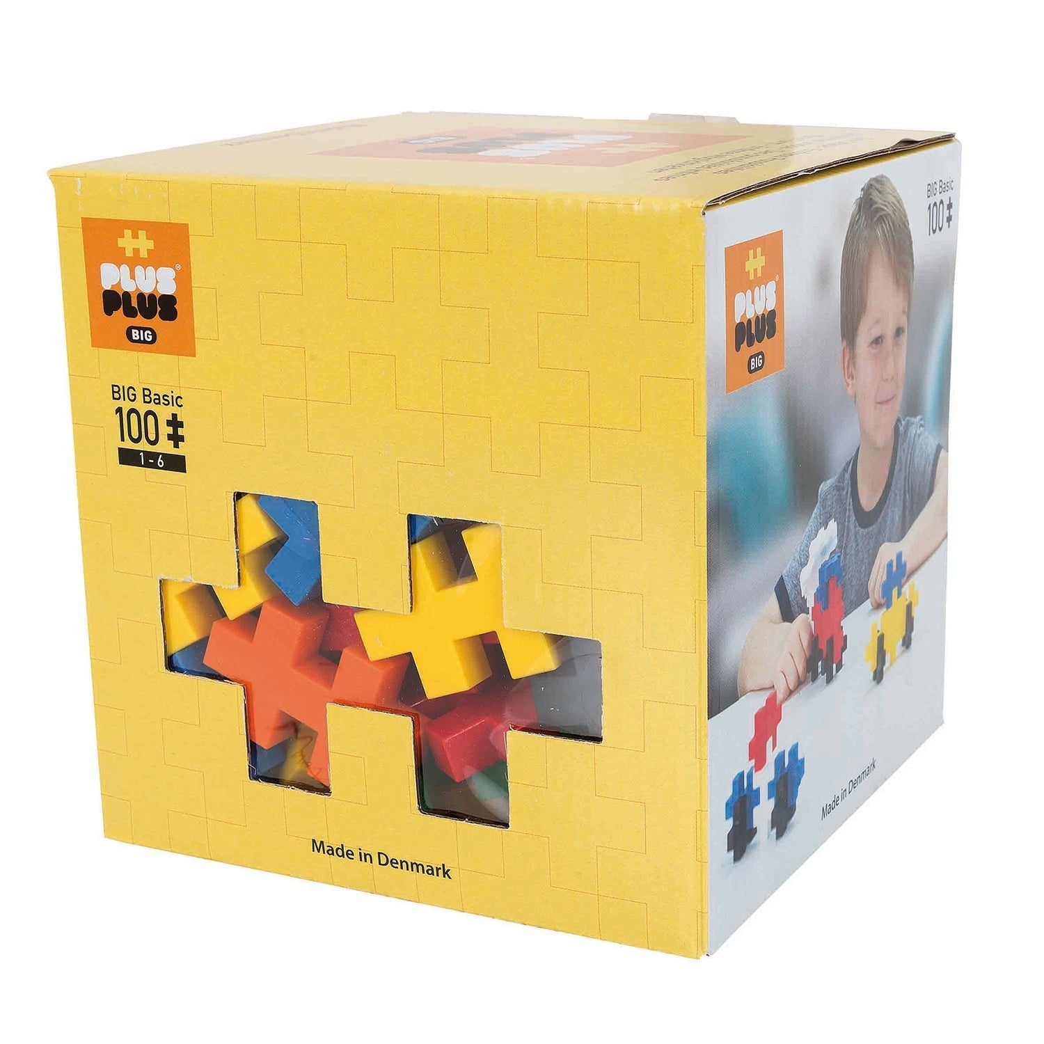 Plus-Plus Big Pastel Color Mix Construction Set, 100 Pieces - Toddler Safe Building Toy