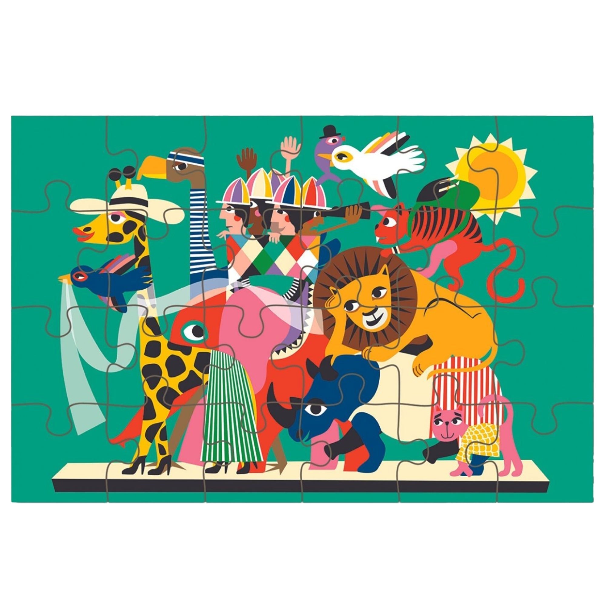 Journey Of Something Animal Carnival 24-Piece Jigsaw Puzzle