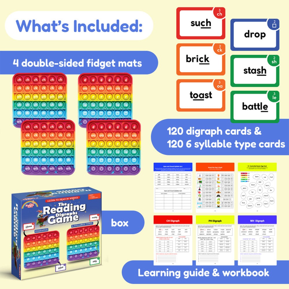 Fidget Fun Digraph Mastery Reading Game