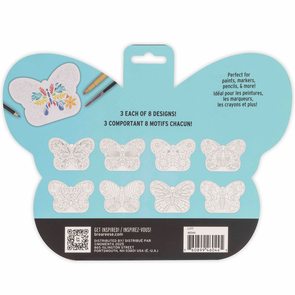 Mixed Media Coloring Pad: Butterfly - 24 Sheets, 8 Designs
